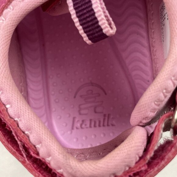 Kamik Oyster 2 Sandals Kids Girls 1 Closed Toe Waterproof Bungee Cord Pink - Picture 10 of 10